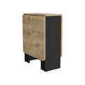 Folding Table With Expandable Design In 3 Forms, Black Macadamia Black Multi Particle Board Pine
