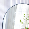 The 4Th Generation Floor Standing Full Length Rearview Mirror. Black Metal Framed Arched Wall Mirror, Bathroom Makeup Mirror, Floor Standing Mirror With Bracket. Black 71 