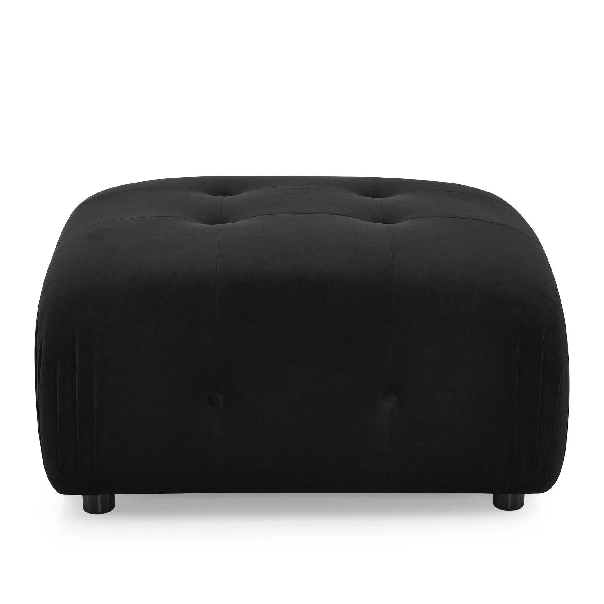 Modular Sectional Sofa, Button Tufted Designed And Diy Combination,L Shaped Couch With Reversible Ottoman, Black Velvet Black Velvet Wood Soft Tight Back Eucalyptus Pillow Top Arms Foam Spring