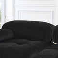 Modular Sectional Sofa, Button Tufted Designed And Diy Combination,L Shaped Couch With Reversible Ottoman, Black Velvet Black Velvet Wood Soft Tight Back Eucalyptus Pillow Top Arms Foam Spring