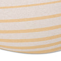 Bohemio 5 Foot Rounded Bean Bag, Natural Color Striped Yellow Yellow Fabric