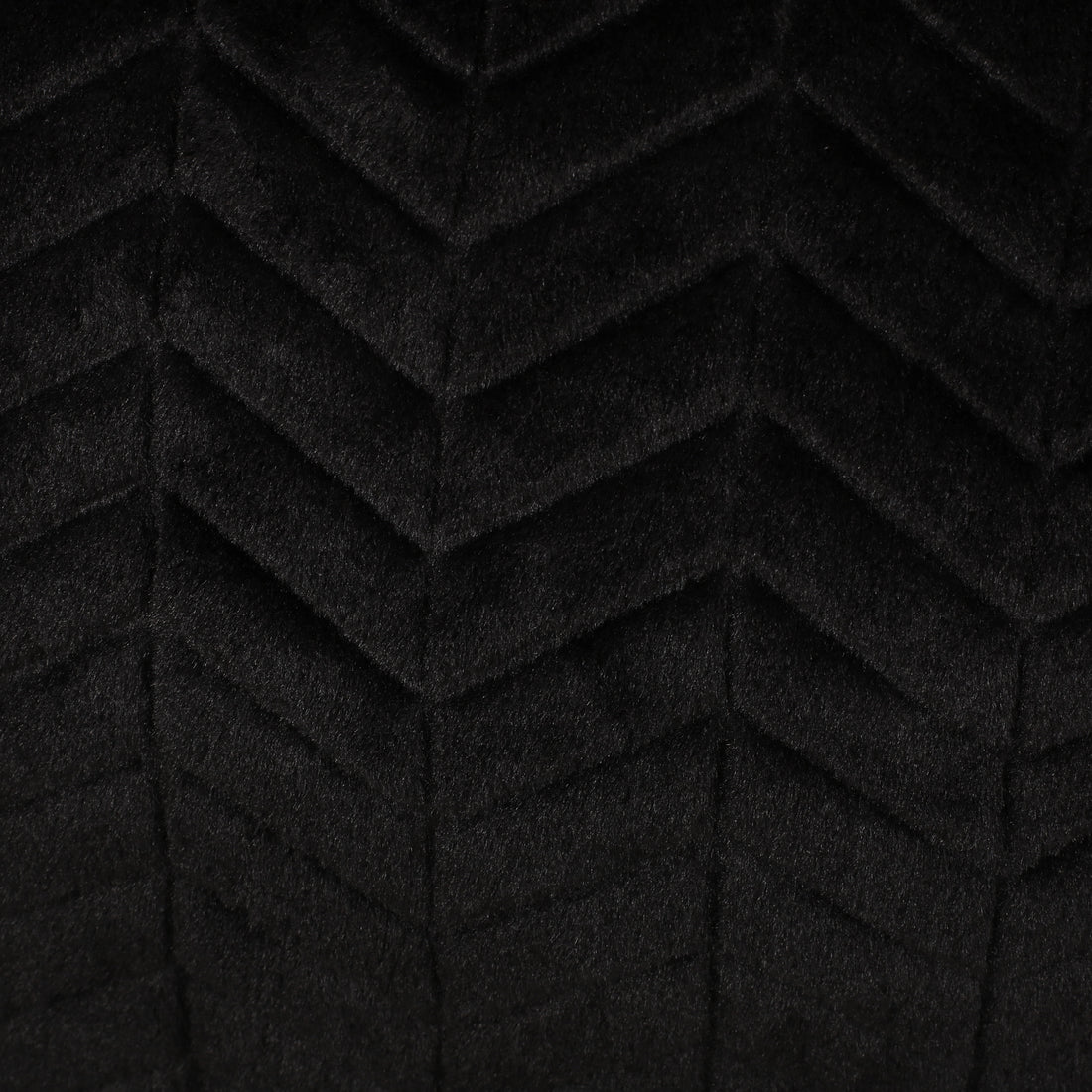 Negar 5 Foot Rounded Short Faux Fur Bean Bag, Black Black Faux Fur