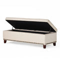 Baltimore Ottoman Beige Fabric