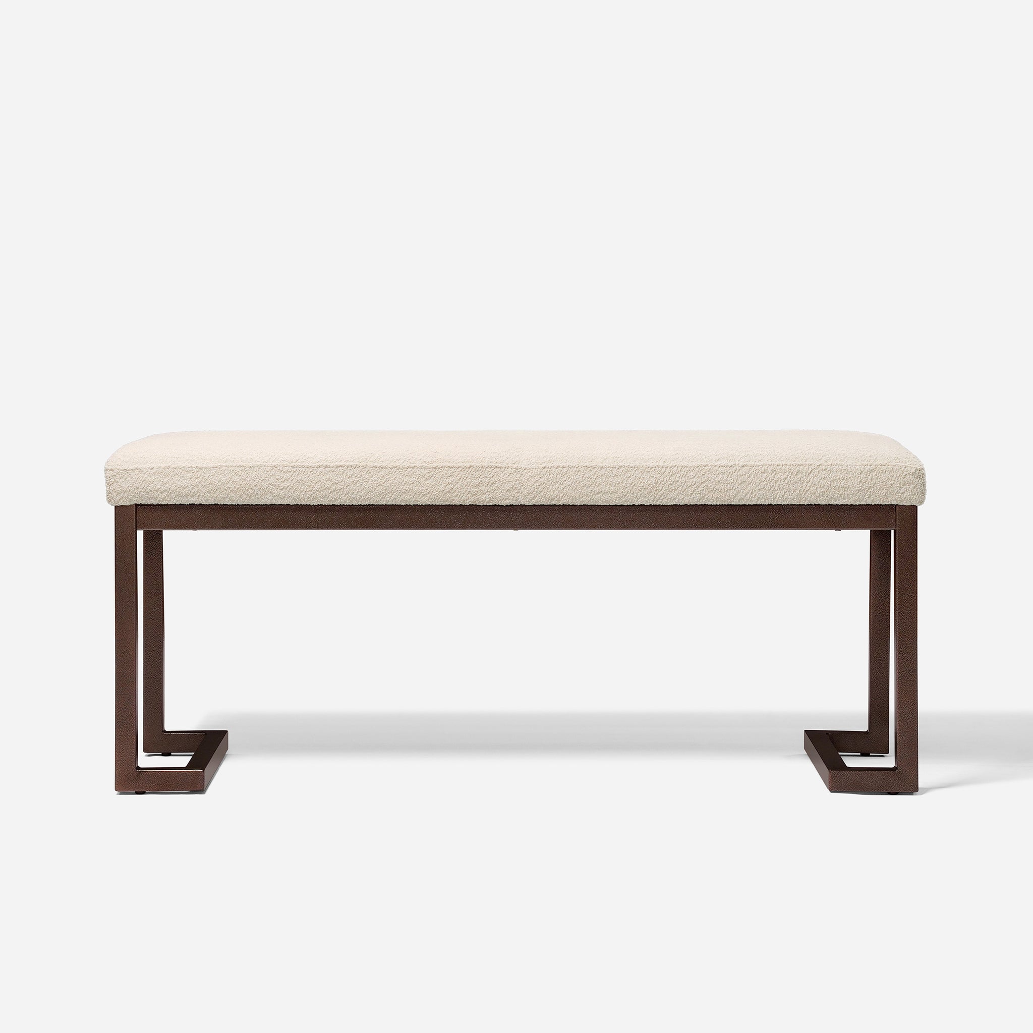 Pelican Bench Pearl White Cream White Bedroom Boucle