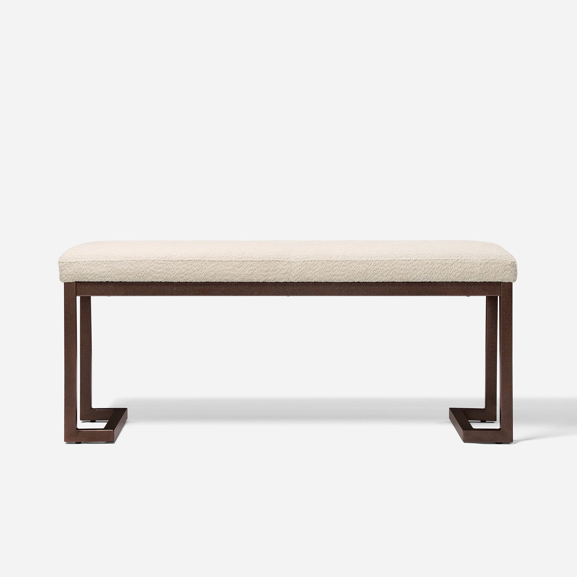 Pelican Bench Pearl White Cream White Bedroom Boucle