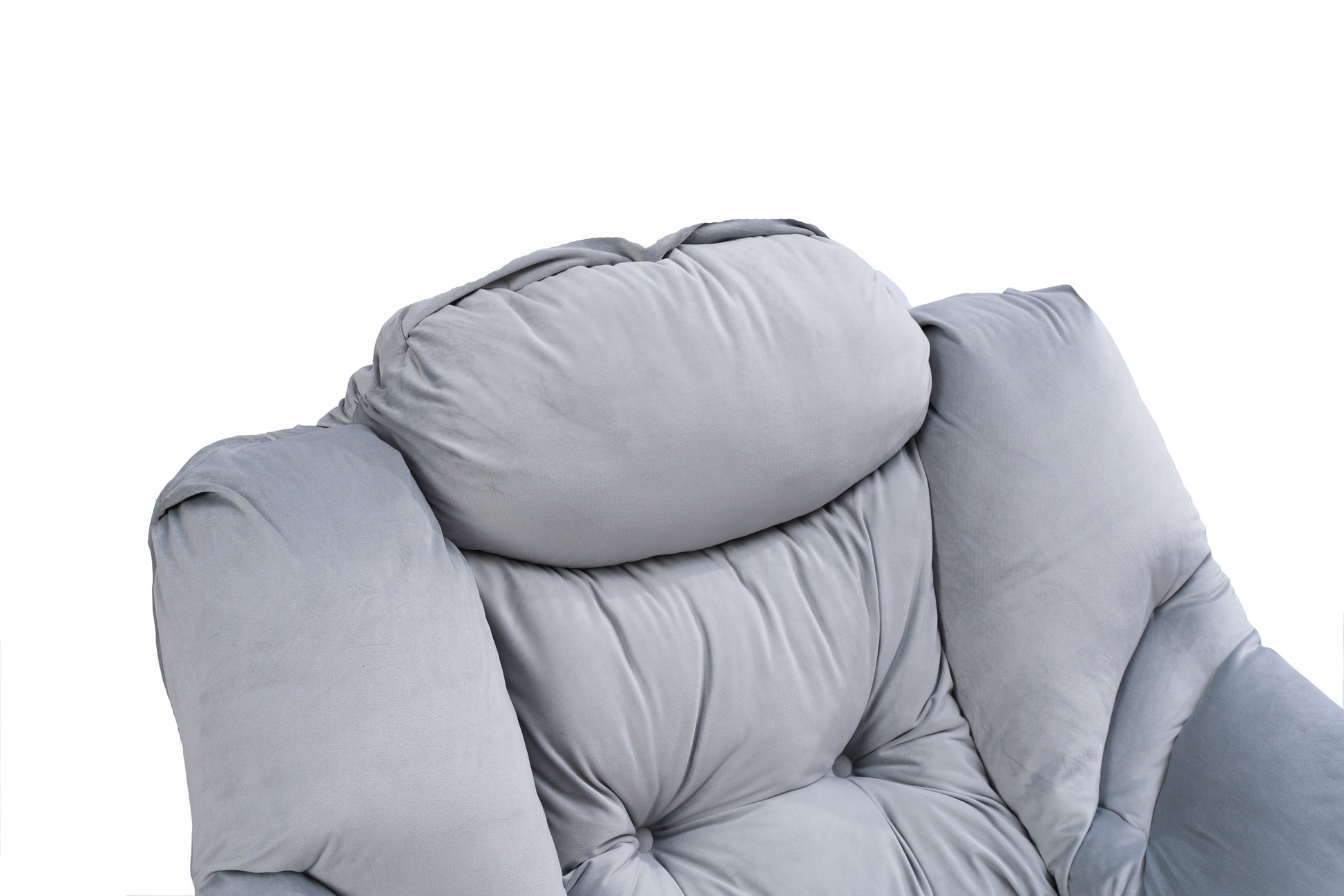 Living Room Chairs Modern Cotton Fabric Lazy Chair, Accent Contemporary Lounge Chair, Single Steel Frame Leisure Sofa Chair With Armrests And A Side Pocket Light Gray02 Light Gray Polyester Metal Primary Living Space Soft Polyester Fiber Pad Fabric 1