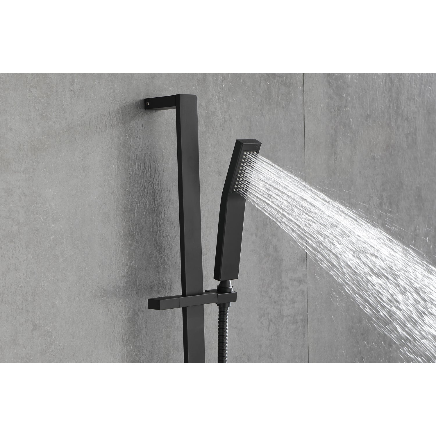 Handheld Shower With 28 Inch Slide Bar And 59 Inch Hose Matte Black Bathroom Stainless Steel