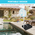 Poolside Basketball Hoop Portable Swimming Pool Basketball System Height Adjustable 3.1Ft 4.7Ft With 36