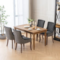 Ultra Side Dining Chair, Thickened Fabric Chairs With Neutrally Toned Solid Wood Legs, Bronze Nail Head, Set Of 2, Blue Black Dining Room American Design Dining Chairs Rubberwood Set Of 2 Foam Fabric