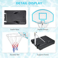 Poolside Basketball Hoop Portable Swimming Pool Basketball System Height Adjustable 3.1Ft 4.7Ft With 36