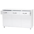 Three Doors Side Table White White Mdf