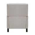 Push Back Reclining Chair Transitional Style Chenille Fabric Self Reclining Motion Chair 1Pc Cushion Seat Modern Living Room Furniture Beige Brown Primary Living Space Transitional Solid Wood