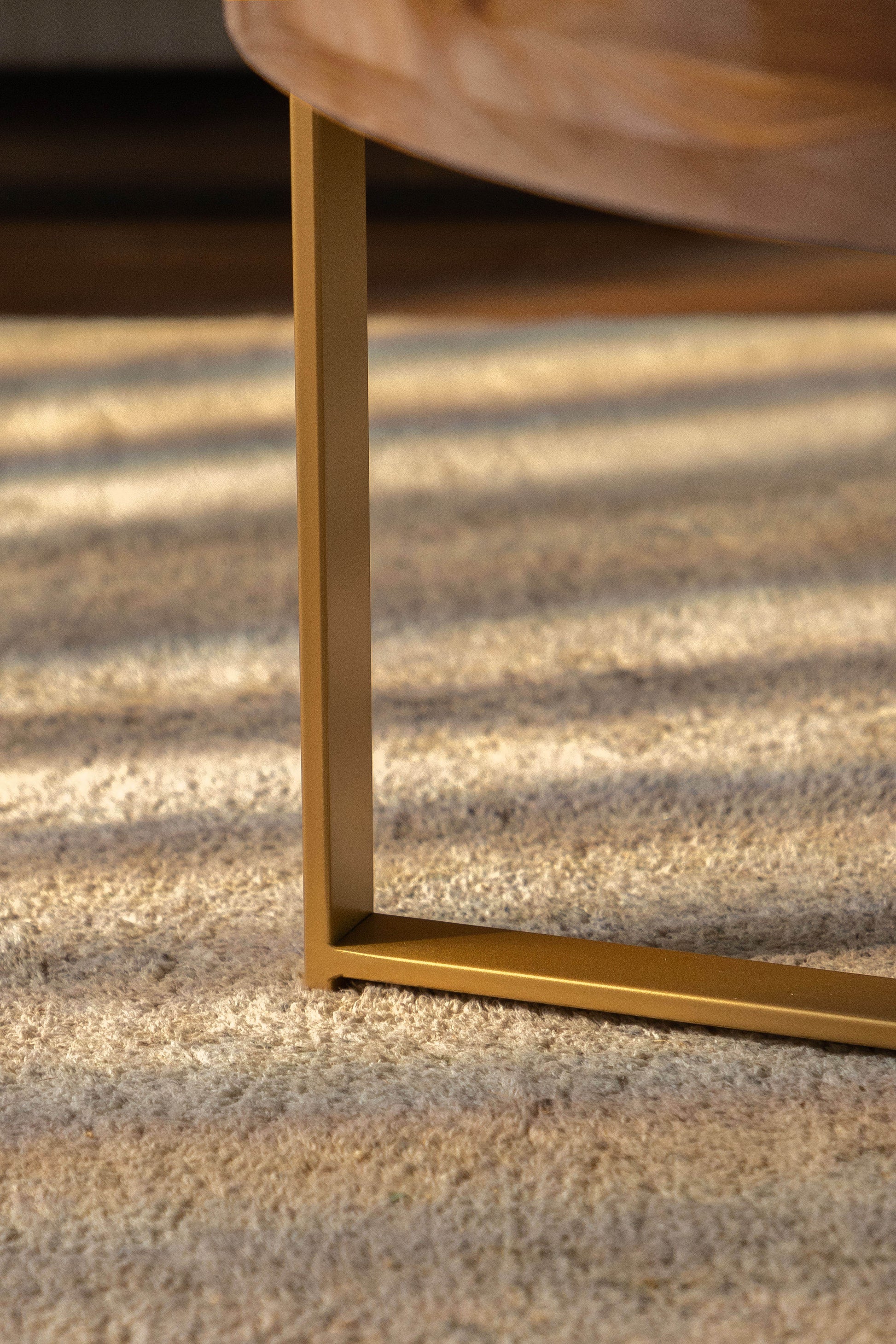 33.86"Modern Retro Splicing Round Coffee Table,Fir Wood Table Top With Gold Cross Legs Base Same Sku:W757126236 Gold Fir Metal & Wood