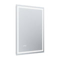 Led Bathroom Mirror, 32X40 Inch Bathroom Vanity Mirrors With Lights, Mirrors For Wall With Smart Touch Button, Anti Fog, Memory Function, Stepless Dimmable Makeup Mirror Horizontal Vertical White Aluminium