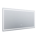 Led Bathroom Mirror, 32X84 Inch Bathroom Vanity Mirrors With Lights, Mirrors For Wall With Smart Touch Button, Anti Fog, Memory Function, Stepless Dimmable Makeup Mirror Horizontal Vertical White Aluminium
