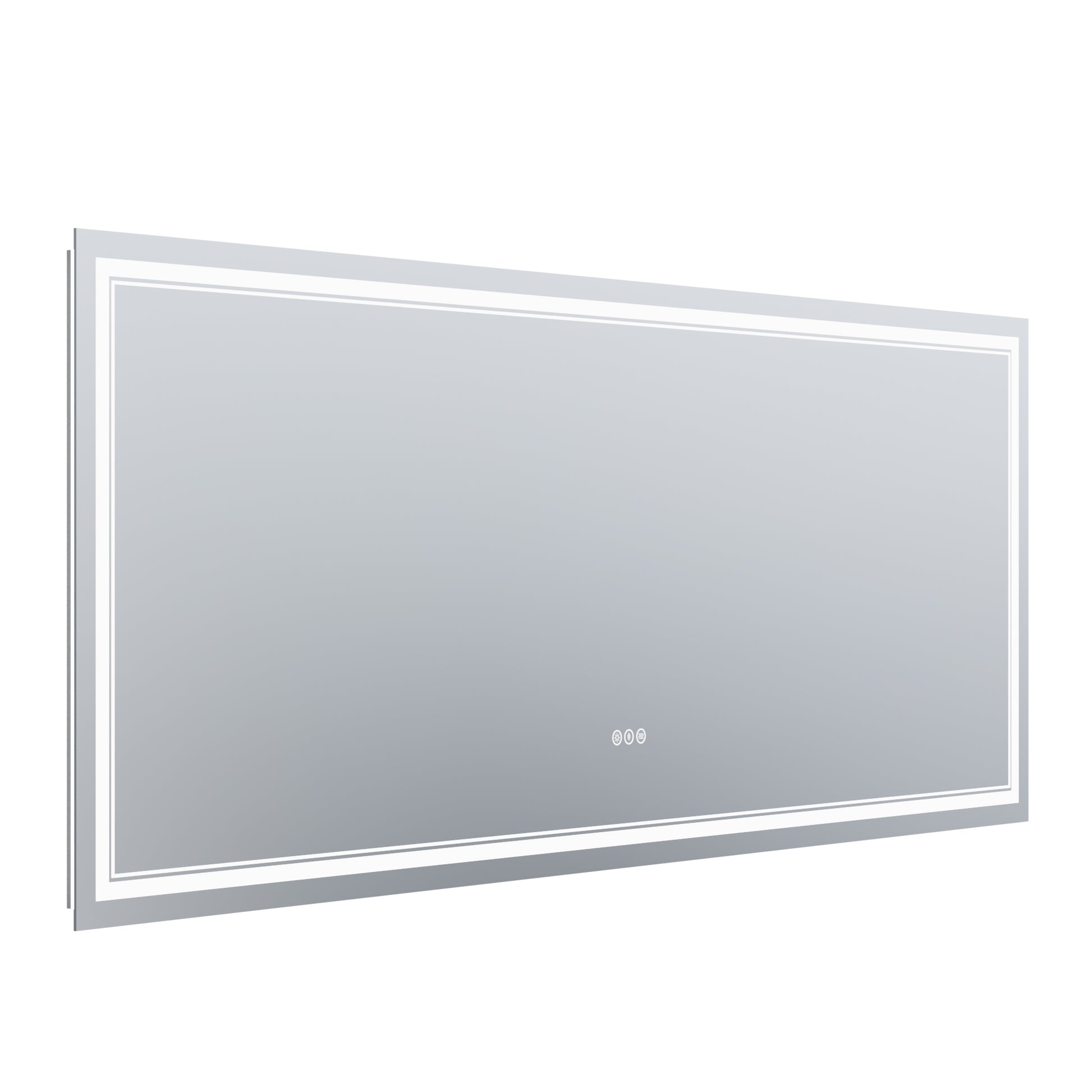 Led Bathroom Mirror, 32X84 Inch Bathroom Vanity Mirrors With Lights, Mirrors For Wall With Smart Touch Button, Anti Fog, Memory Function, Stepless Dimmable Makeup Mirror Horizontal Vertical White Aluminium
