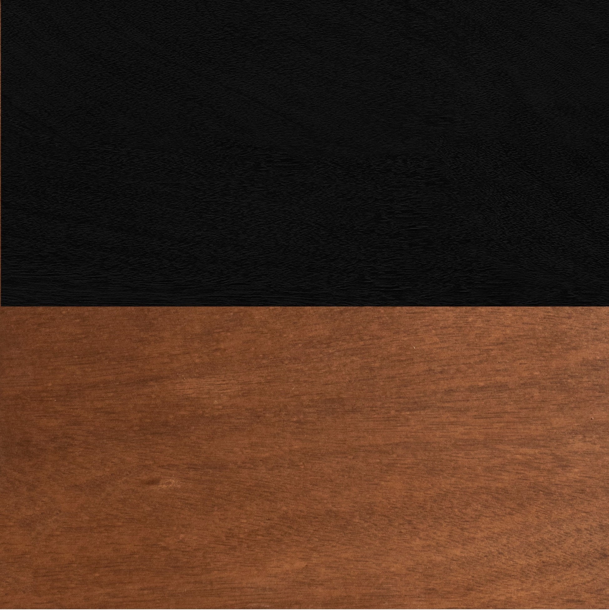 Graceland 47" Coffee Table, No Assembly Required, Black With Bourbon Finish Brown Brown Primary Living Space Contemporary,Modern,Scandinavian Freestanding Poplar Rectangular Open Storage Coffee & End Tables Wood