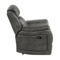 Classic Brownish Gray 1Pc Reclining Chair Plush Comfort Pillow Top Arms Vertical Tufting Solid Wood Transitional Living Room Furniture Gray Primary Living Space Classic,Transitional Wood