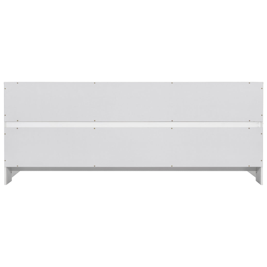 Full Floor Bed With Side Bookcase,Shelves,Guardrails,White Full White Bedroom American Design Pine