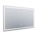 Led Bathroom Mirror, 32X72 Inch Bathroom Vanity Mirrors With Lights, Mirrors For Wall With Smart Touch Button, Anti Fog, Memory Function, Stepless Dimmable Makeup Mirror Horizontal Vertical White Aluminium