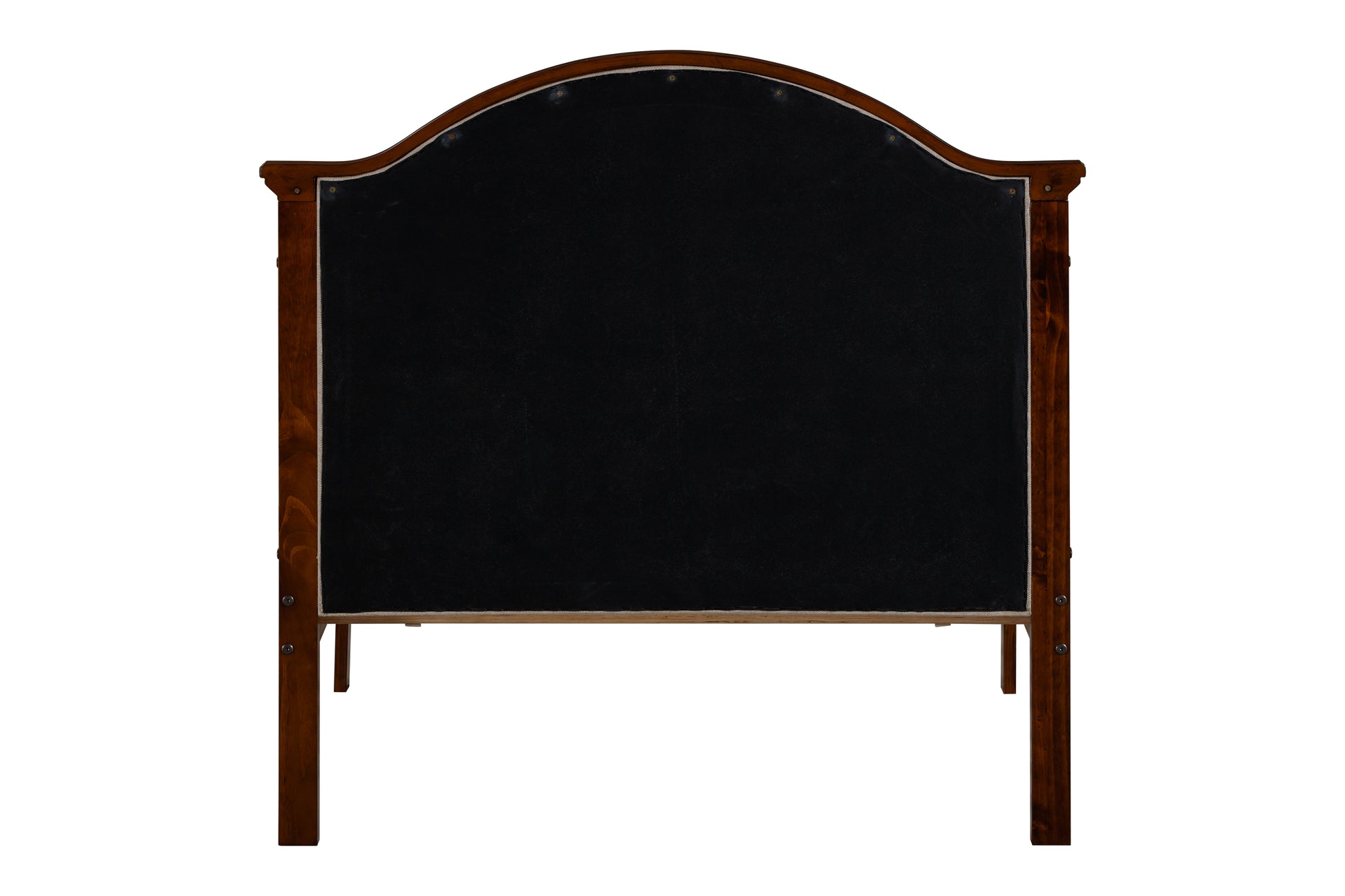 Twin Bed With Upholstered Headboard And Footboard, With Slats,Walnut Twin Walnut Bedroom American Design Pine