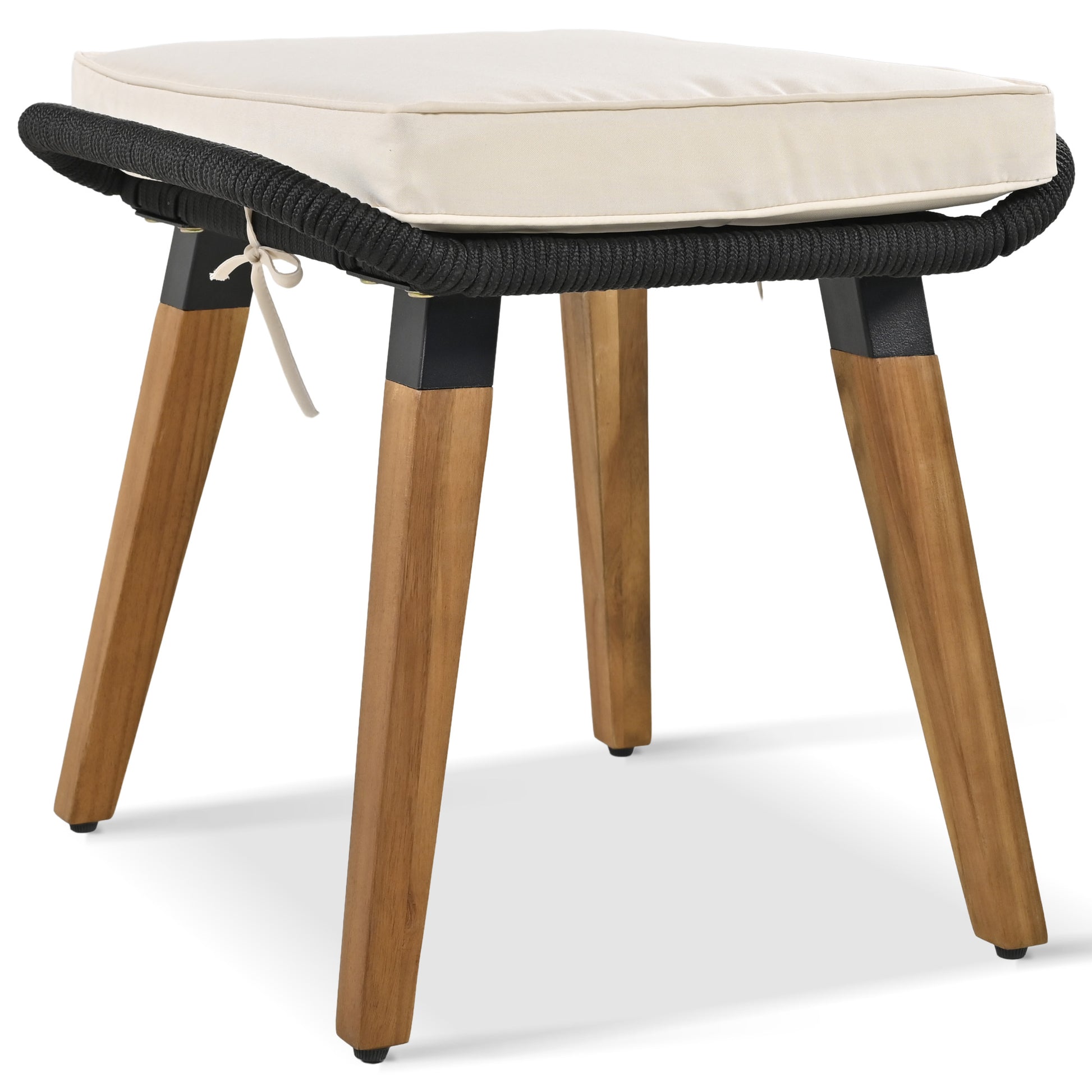 K&K 5 Pieces Patio Furniture Chair Sets, Patio Conversation Set With Wicker Cool Bar Table, Ottomans,Outdoor Furniture Bistro Sets For Porch,Backyard,Balcony,Poolside Black&Beige Yes Complete Patio Set Beige Black Weather Resistant Frame Fade Resistant