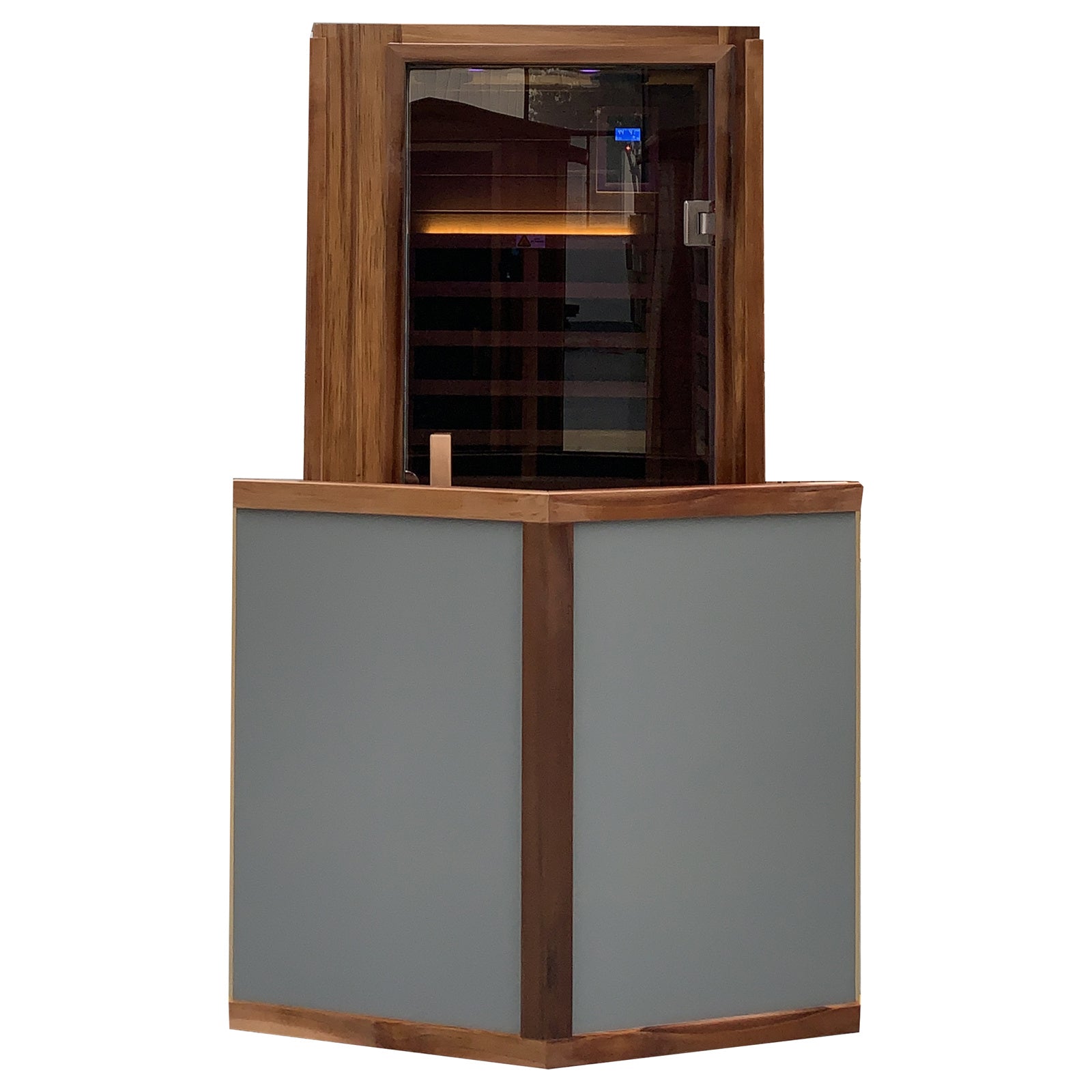 Red Cedar Single Outdoor Sauna Outdoor Indoor Wooden Sauna Room Natural Wood Solid Wood