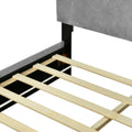 Queen Size Upholstered Platform Bed With Lateral Storage Compartments And Thick Fabric, Velvet, Gray Gray Velvet