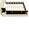 Queen Size Upholstered Platform Bed With Lateral Storage Compartments And Thick Fabric, Velvet, Beige Beige Velvet