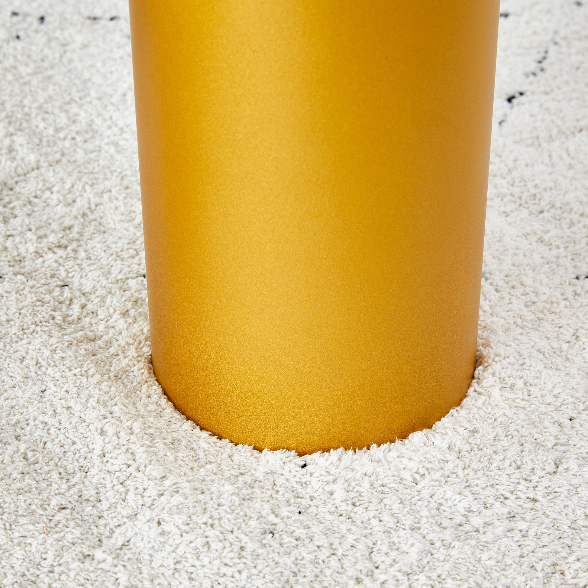 Round White Dining Table, Artificial Marble Glass Stickers, Golden Mdf Legs, Kitchen Dining Table, Living Room Dining Table 40 "* 40" * 29.4 "F X03 White Mdf