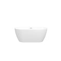59'' Glossy Acrylic Freestanding Soaking Bathtub With Classic Slotted Overflow And Toe Tap Drain In Chrome, Cupc C Ertified, 02138 Glossy White Oval Bathroom Freestanding Tubs Polished 59 61 In Contemporary Soaking Center Acrylic Acrylic