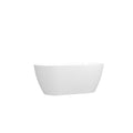 59'' Glossy Acrylic Freestanding Soaking Bathtub With Classic Slotted Overflow And Toe Tap Drain In Chrome, Cupc C Ertified, 02138 Glossy White Oval Bathroom Freestanding Tubs Polished 59 61 In Contemporary Soaking Center Acrylic Acrylic