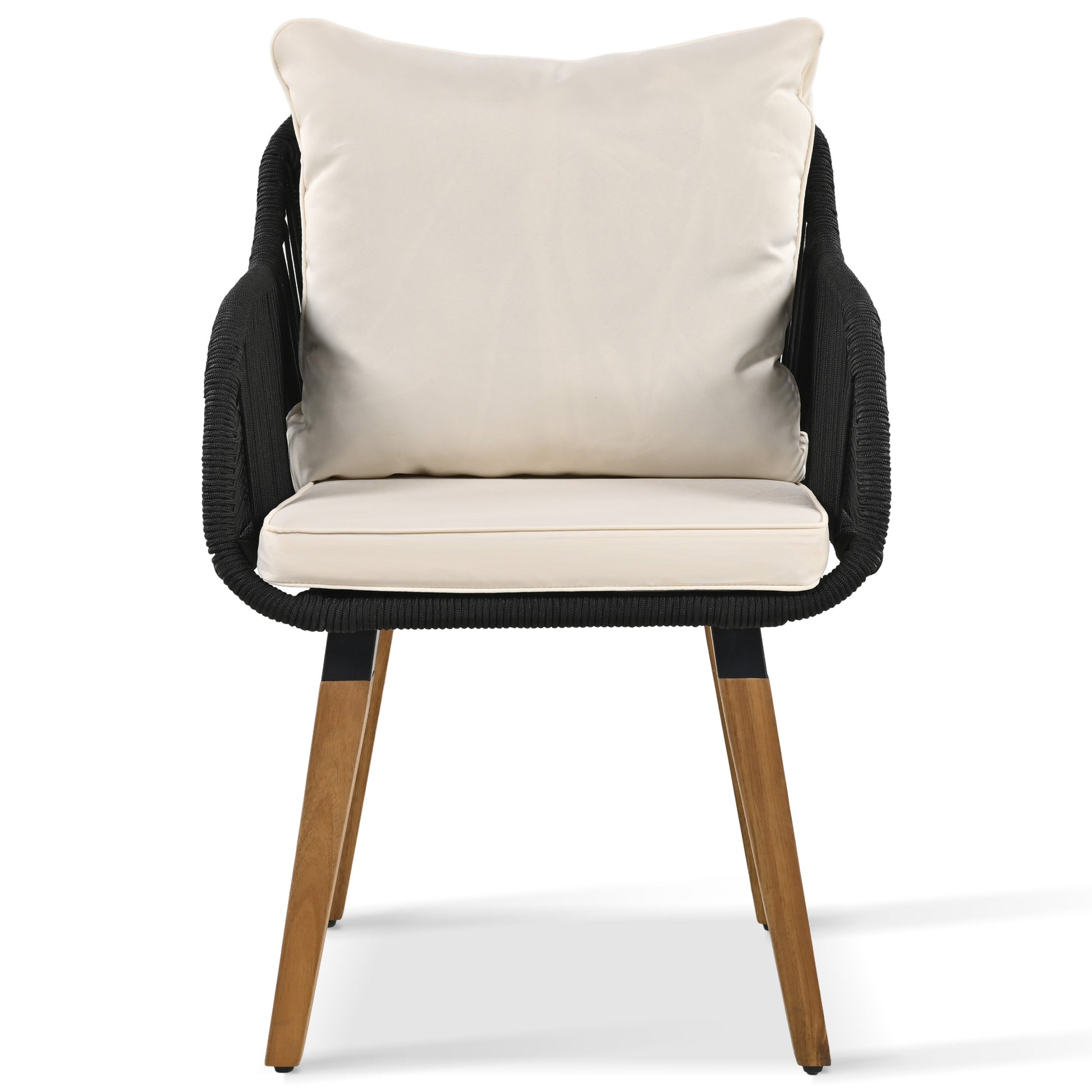 K&K 5 Pieces Patio Furniture Chair Sets, Patio Conversation Set With Wicker Cool Bar Table, Ottomans,Outdoor Furniture Bistro Sets For Porch,Backyard,Balcony,Poolside Black&Beige Yes Complete Patio Set Beige Black Weather Resistant Frame Fade Resistant