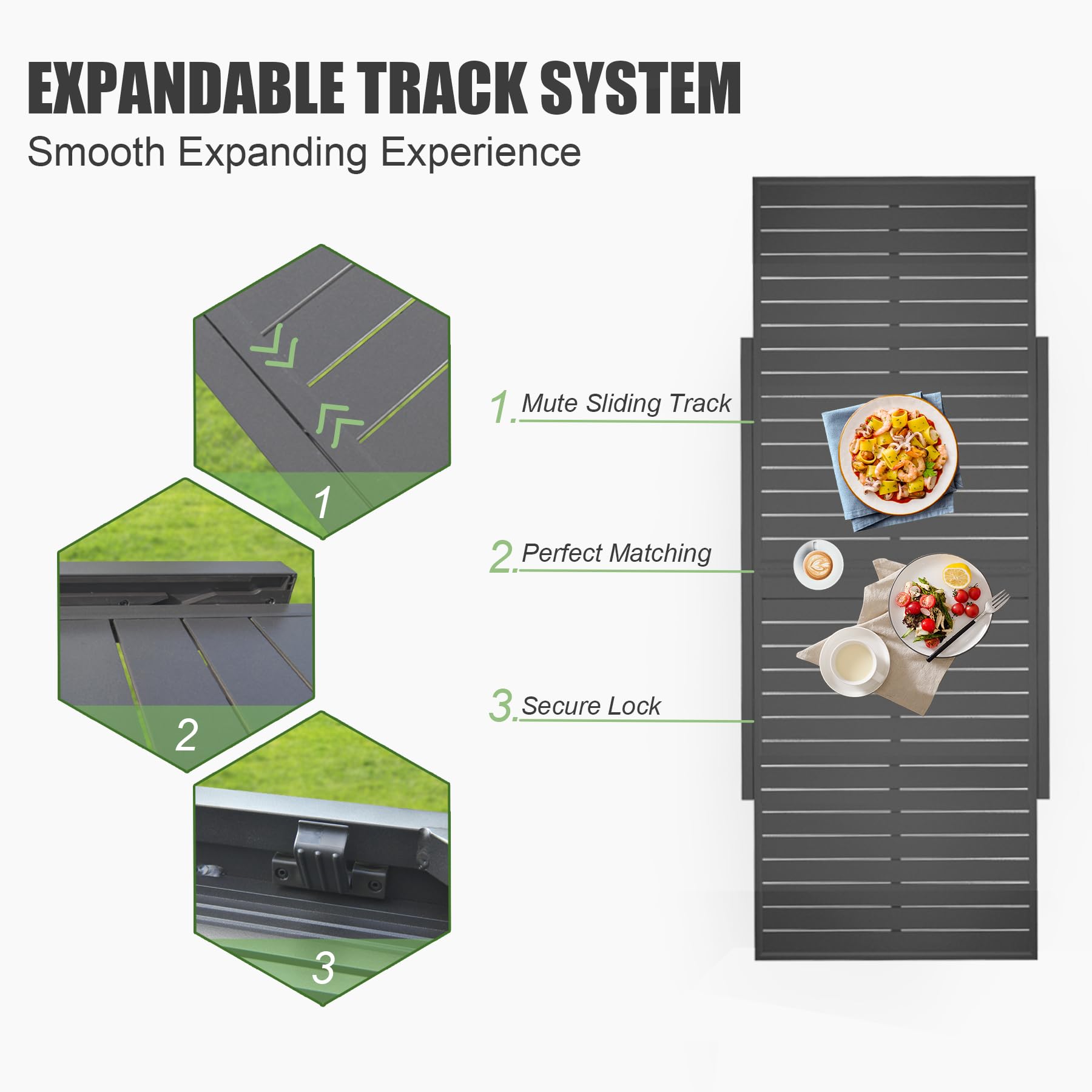 Aluminum Patio Extendable Dining Table 35" 71", Adjustable Indoor Outdoor Patio Dining Table With E Coating For 4 6 Person Garden Lawn Porch Bistro Furniture, Dark Brown Dark Brown Aluminum