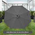 Patio Umbrella Outdoor Table Market Yard Umbrella Grey Manual Garden & Outdoor Uv Resistant Umbrellas Stainless Steel