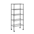 Heavy Duty Shelving Unit, Wire Metal Stackable Storage, 5 Tier Shelf, Chrome, 21