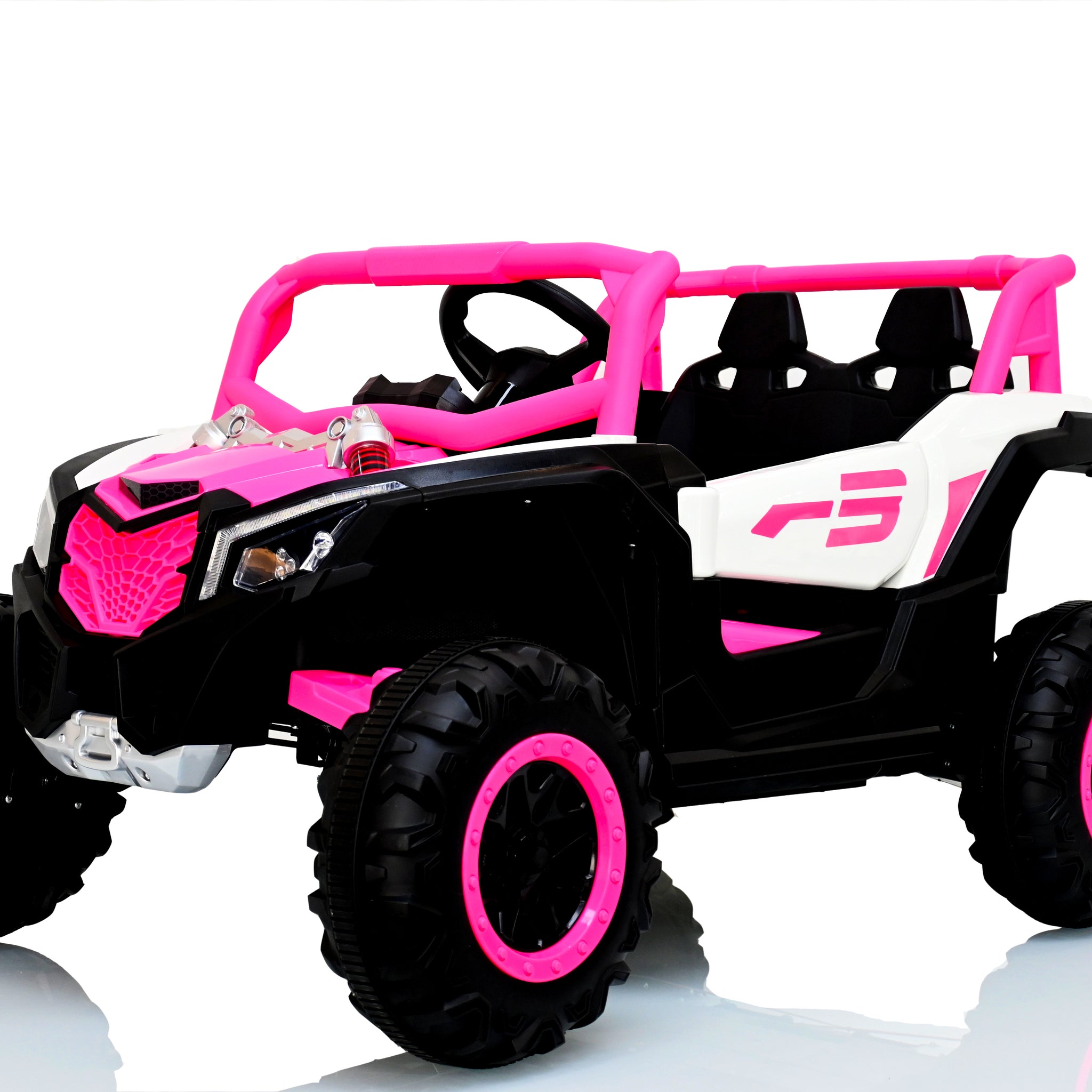 Ride On Car, Kids Electric Utv Car, Tamco Riding Toys For Kids With Remote Control Amazing Gift For 3 6 Years Boys Girls Pink White Plastic