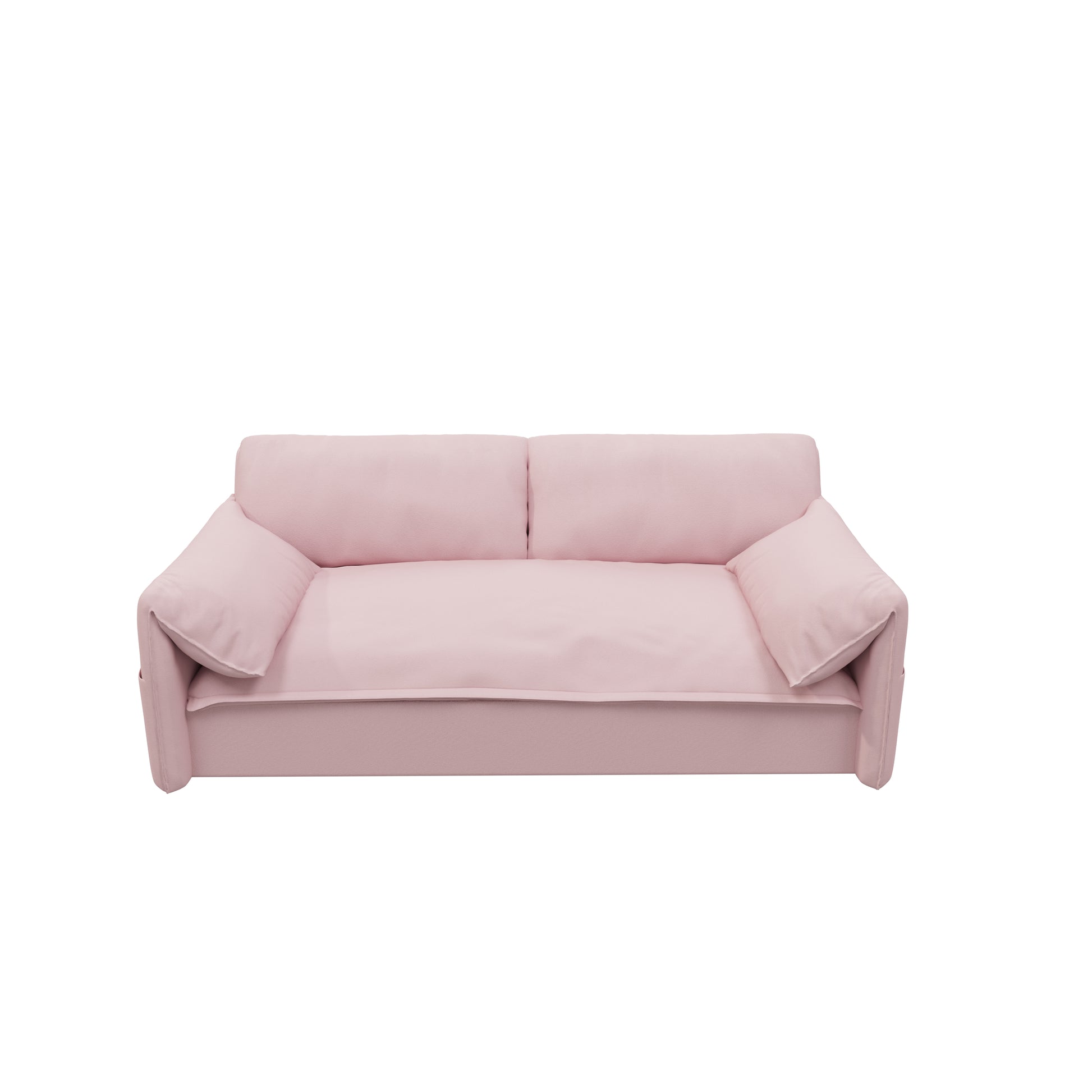 63.8" Queen Pull Out Sofa Bed, 3 In 1 Convertible Sleeper Sofa With Side Storage,Multi Functional Velvet Loveseat Bed For Living Room,Bedroom,Apartment,Office,Pink Pink Velvet Velvet 2 Seat