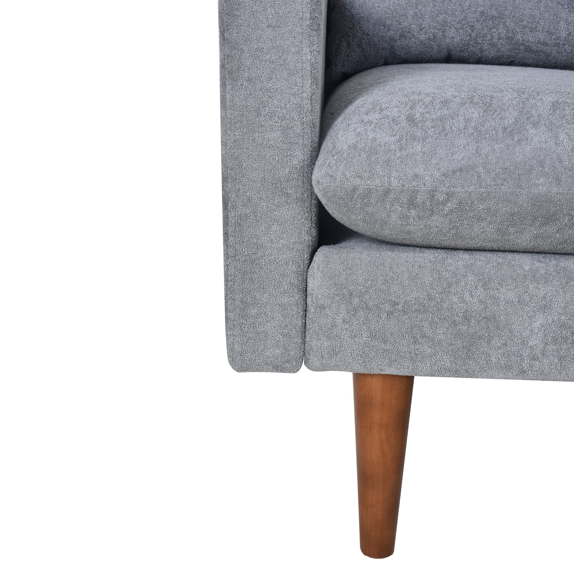 L Shaped Sofa With Padded Cashmere: Multi Functional Design, Modern Luxury Appearance Ideal For Living Rooms, Apartments Easy Assembly & Maintenance,Grey Grey Velvet Wood Primary Living Space Medium Soft Art Deco Square Arms Memory Foam Velvet 3 Seat