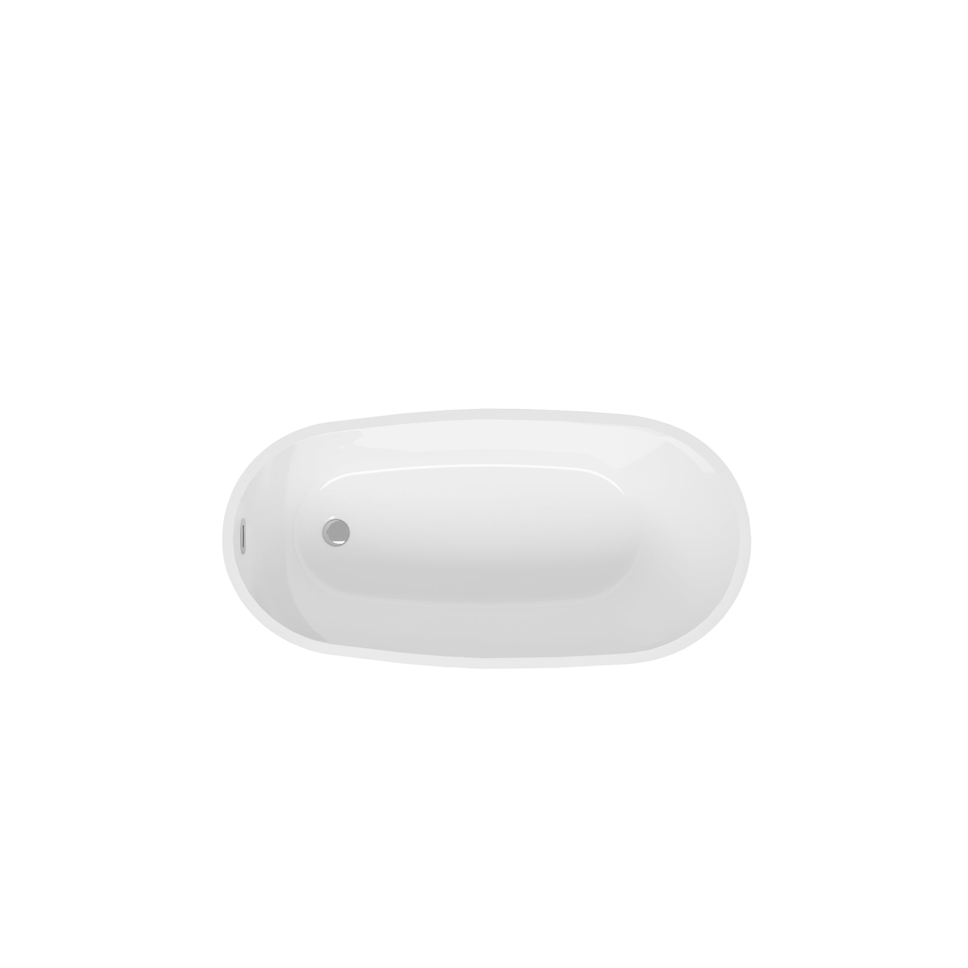 59" Acrylic Freestanding Bathtub, Modern & Contemporary Design Soaking Tub With Toe Tap Drain In Chrome And Classic Slotted Overflow, Glossy White, Cupc Certified, 02141 Glossy White Oval Bathroom