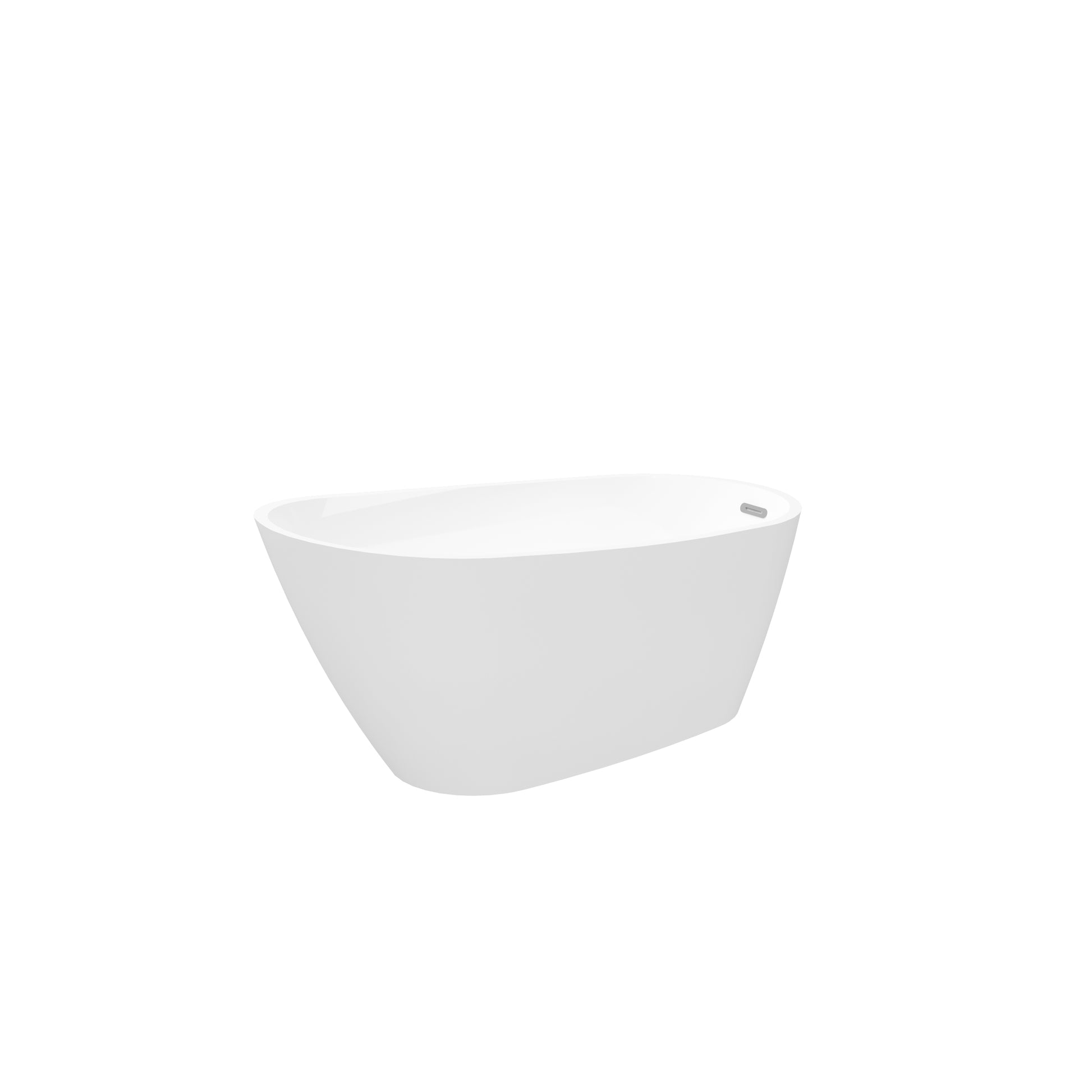 59" Acrylic Freestanding Bathtub, Modern & Contemporary Design Soaking Tub With Toe Tap Drain In Chrome And Classic Slotted Overflow, Glossy White, Cupc Certified, 02141 Glossy White Oval Bathroom