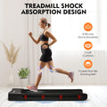 Under Desk Treadmill, Incline Walking Pad Treadmill For Home Office Use, 2.25Hp Quiet Treadmill For Walking And Jogging Indoor Fitness Black Durable Office Modern Body Building Iron Plastic