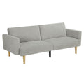 Multi Functional Futon Sofa Bed :Tapered Wood Legs Ideal For Small Living Rooms Multi Color Fabric Options Easily Converts To Single Bed,Grey Grey Velvet Wood Primary Living Space Medium Soft Mid Century Modern Square Arms Memory Foam Snowflake Velvet