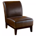 Lennon Kd Slipper Chair Brown Pu