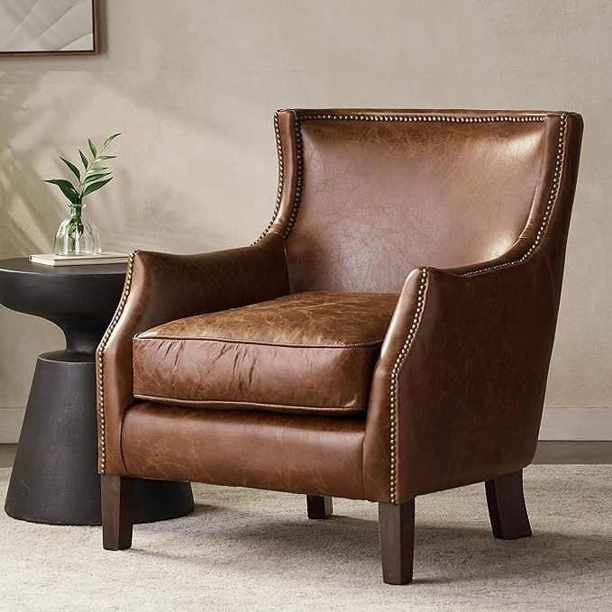 Single Sofa Brown Fabric