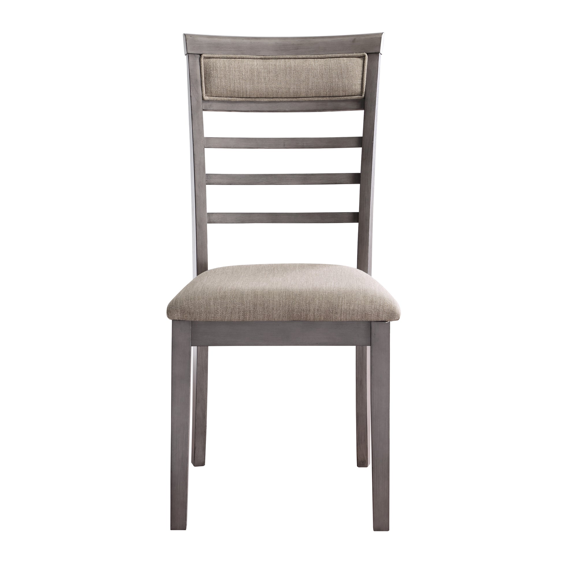 Beautiful Gray Finish 5Pc Dining Set Table And 4 Side Chairs Set Fabric Upholstery Wooden Furniture Kitchen Dining Set Wood Wood Gray Seats 4 Wood Dining Room 48 Inches Transitional 4 Leg Rectangular Dining Table With Chair Wood