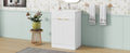 Video 24Inch Modern Bathroom Vanity For Small Bathroom,White Storge Cabinet With Ceramic Sink White Mdf