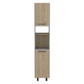 Hasselt Kitchen Pantry, Double Door, Six Shelves Light Pine Multicolor Kitchen Particle Board Cabinets Included Particle Board
