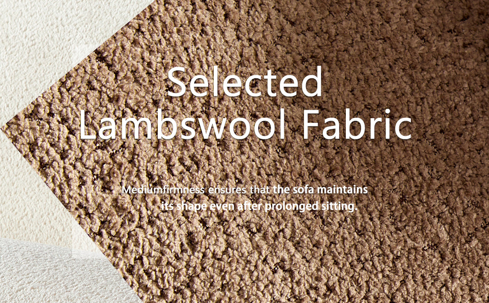 Wks9 Camel Sofa, Modern Simplicity, Durable Fabric, Solid Wood Frame, High Density Sponge Filler Camel Fabric 3 Seat