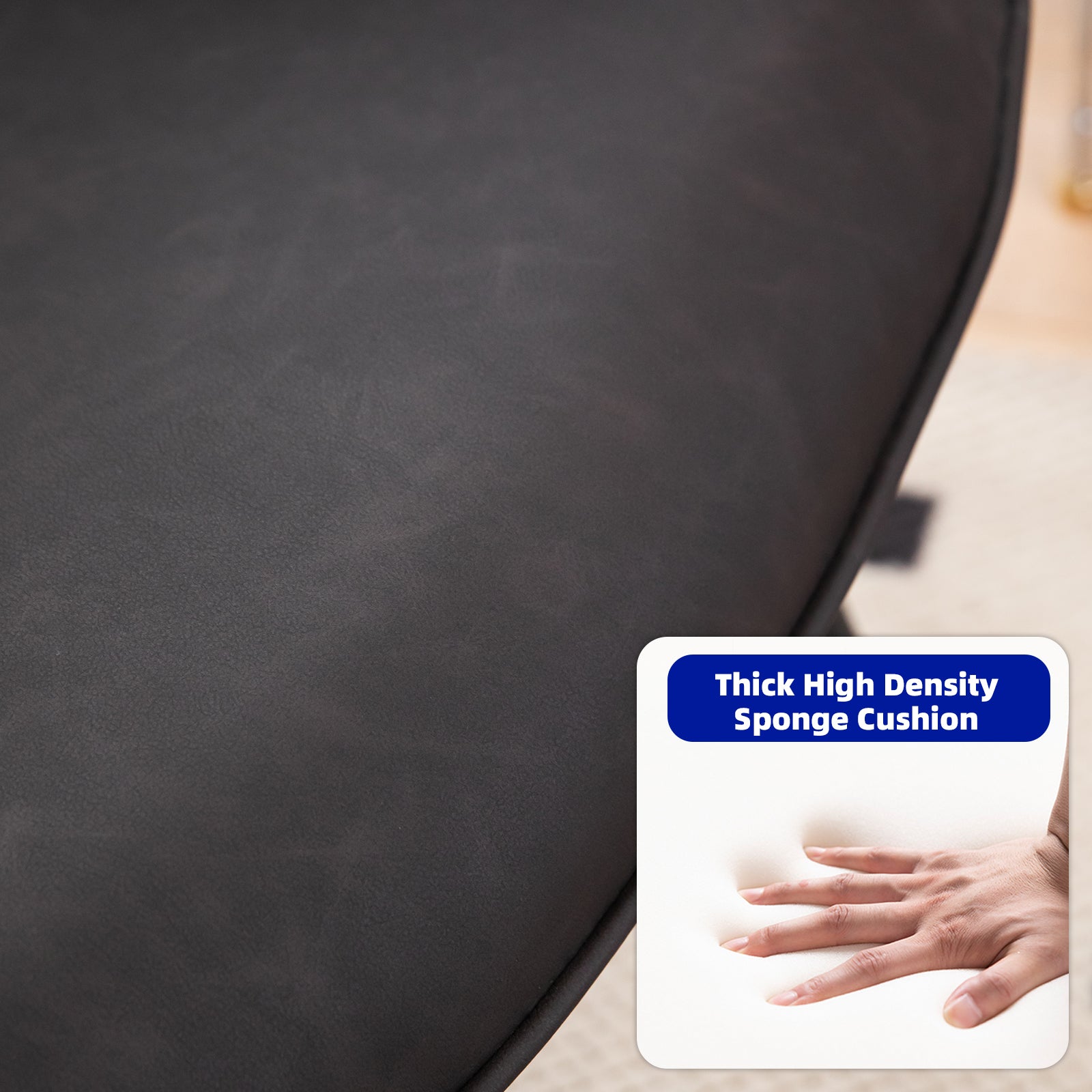 Leather Armchair, Modern Accent Chair High Back, Living Room Chairs With Metal Legs And Soft Padded, Sofa Chairs For Home Office,Bedroom,Dining Room Grey 1Pc Grey Bonded Leather